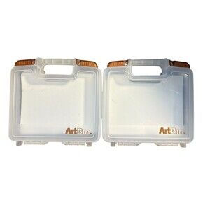 Lot Of 2 Art Bin Magnetic Die Storage Cases With 10 Magnetic Sheets